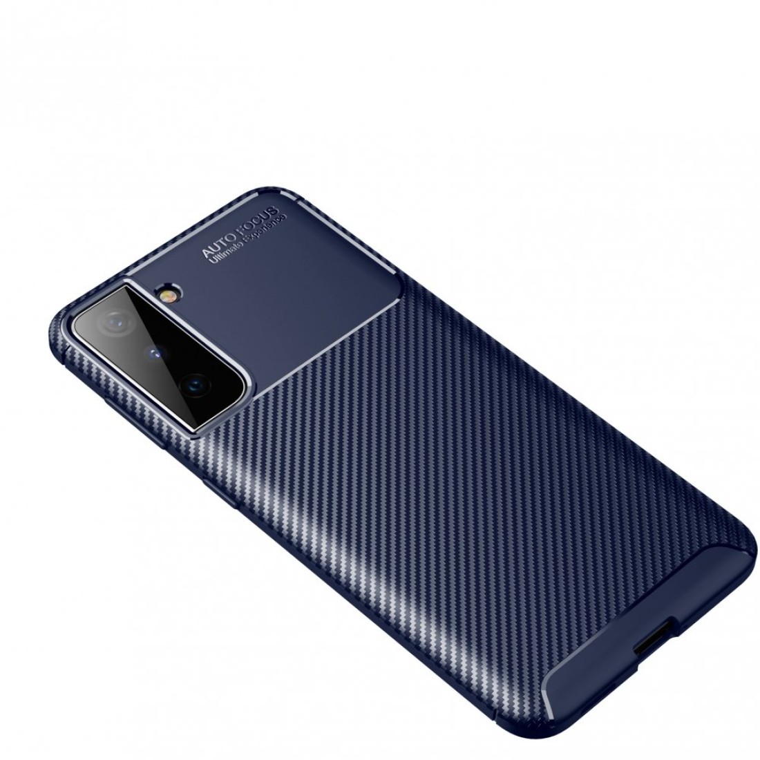 Samsung Galaxy S21 Kılıf Focus Karbon Silikon - Lacivert