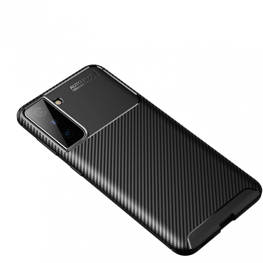Samsung Galaxy S21 Kılıf Focus Karbon Silikon - Siyah