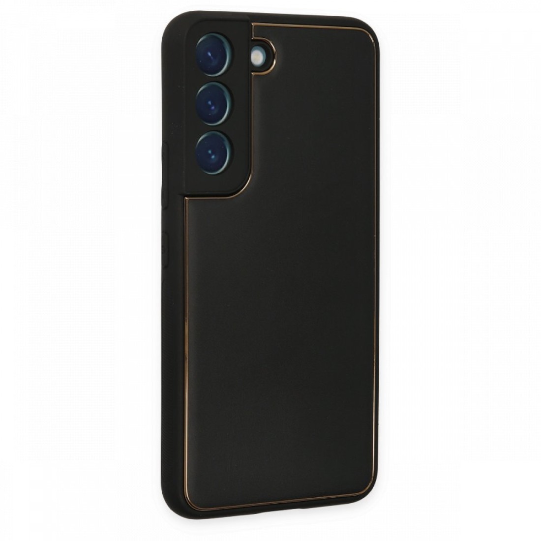 Samsung Galaxy S22 Plus Kılıf Coco Deri Silikon Kapak - Siyah