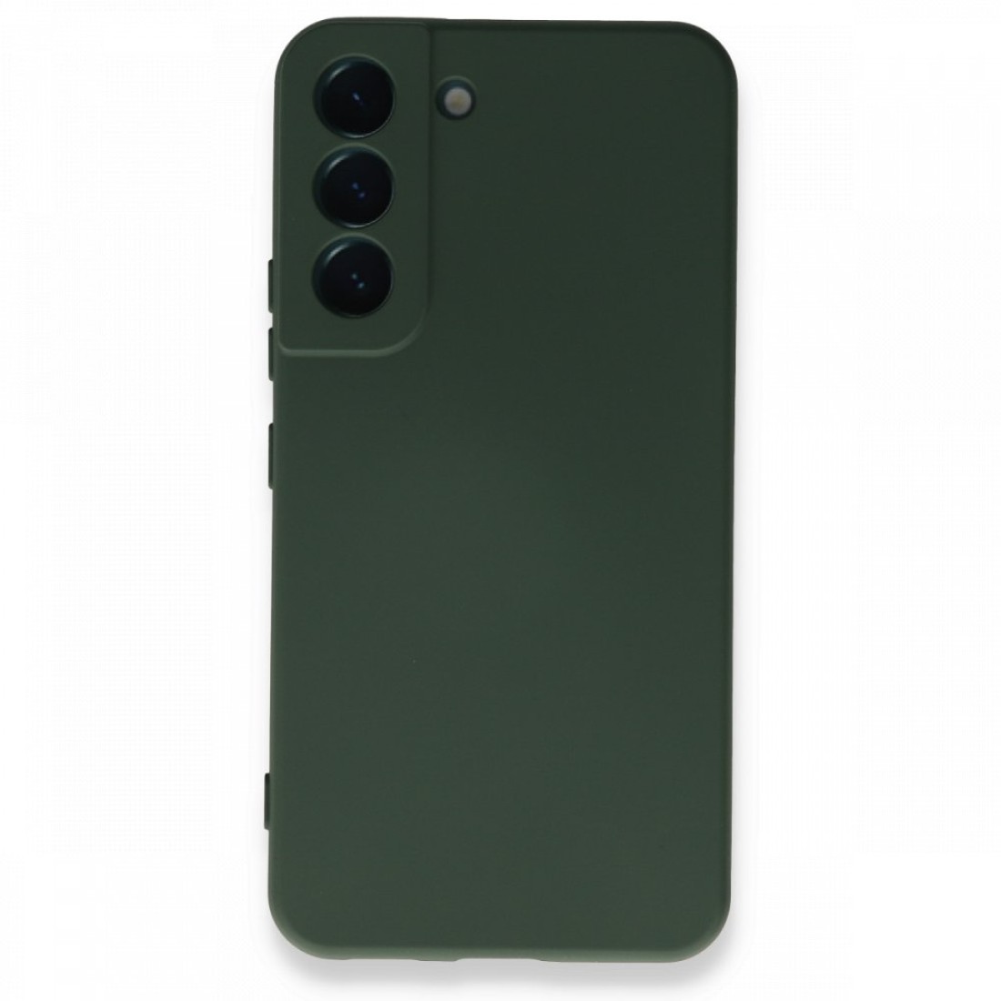 Samsung Galaxy S22 Plus Kılıf Nano içi Kadife  Silikon - Koyu Yeşil