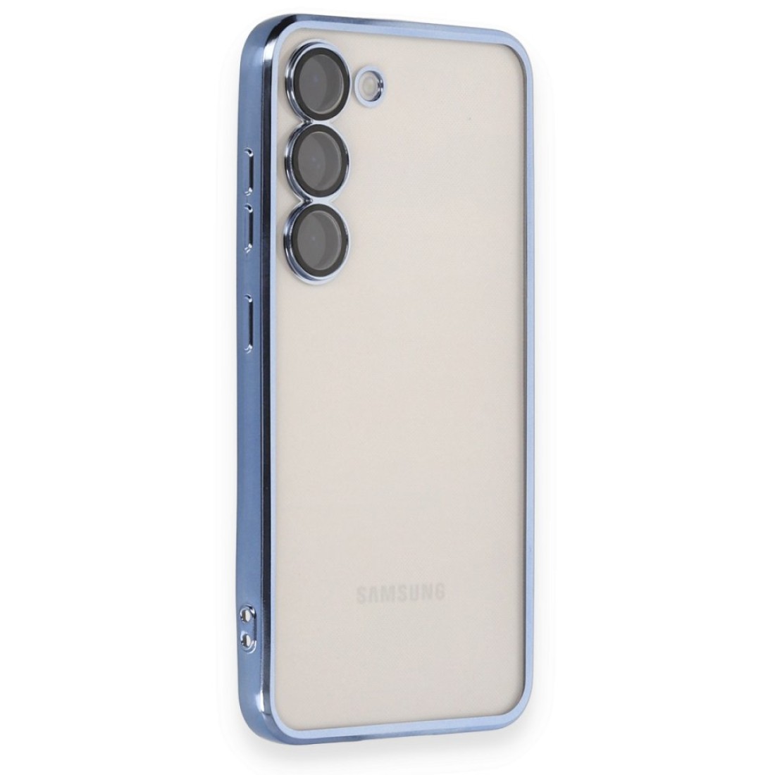 Samsung Galaxy S23 Plus Kılıf Razer Lensli Silikon - Açık Mavi
