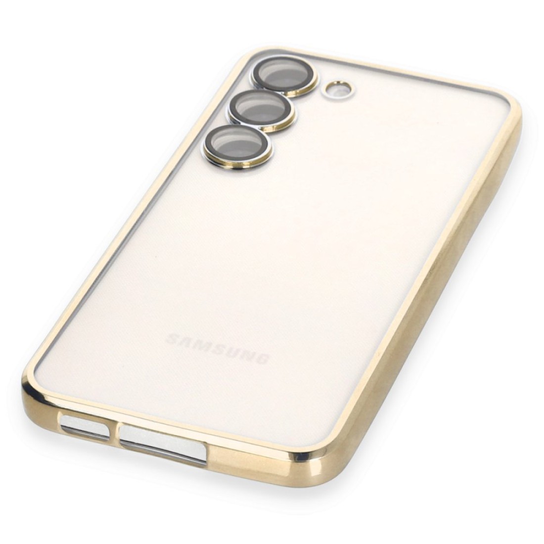 Samsung Galaxy S23 Plus Kılıf Razer Lensli Silikon - Gold