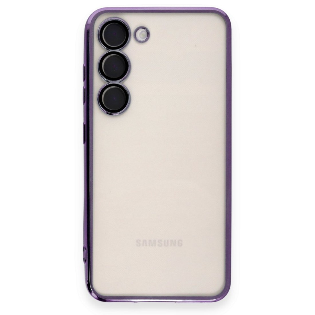 Samsung Galaxy S23 Plus Kılıf Razer Lensli Silikon - Mor