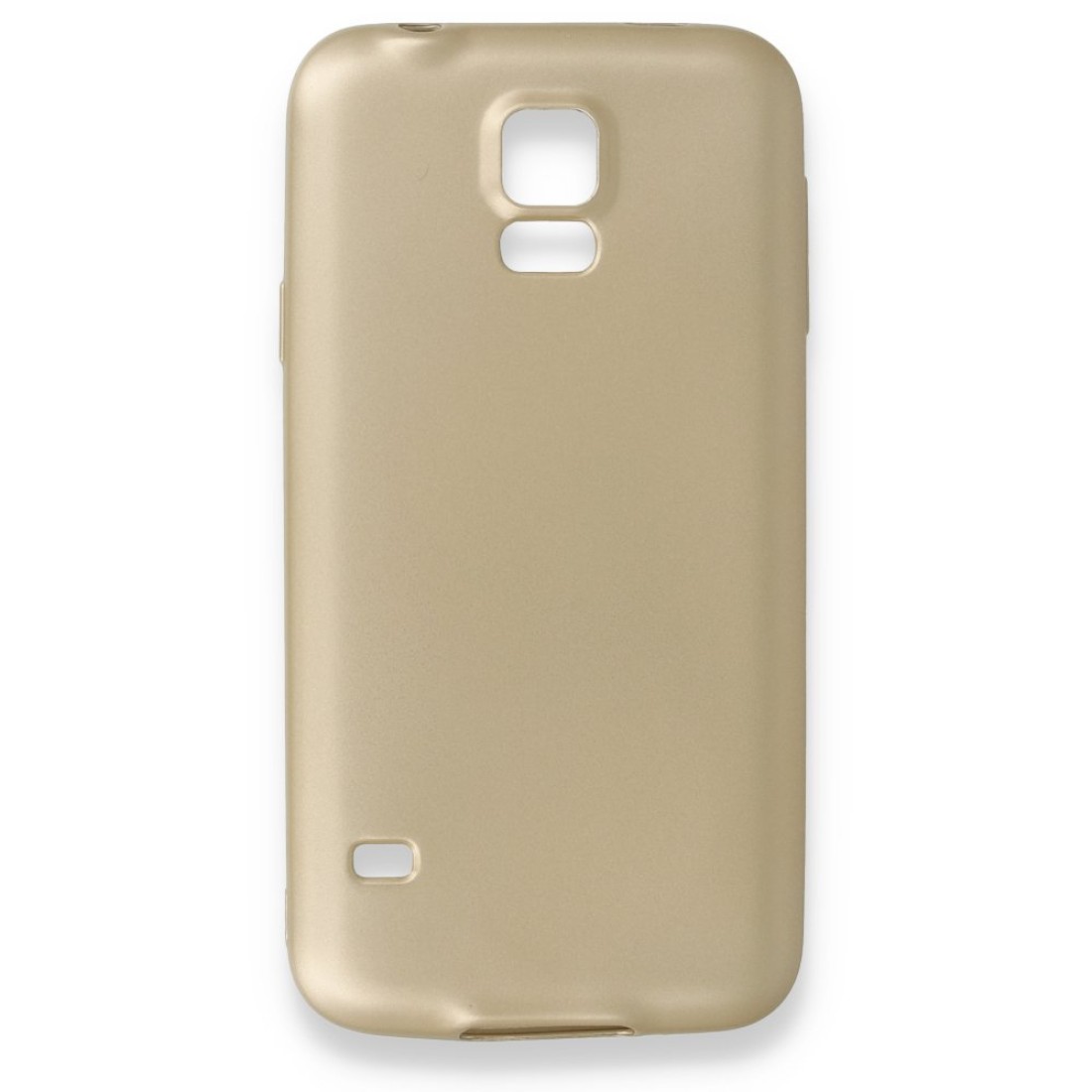 Samsung Galaxy S5 Kılıf Premium Rubber Silikon - Gold