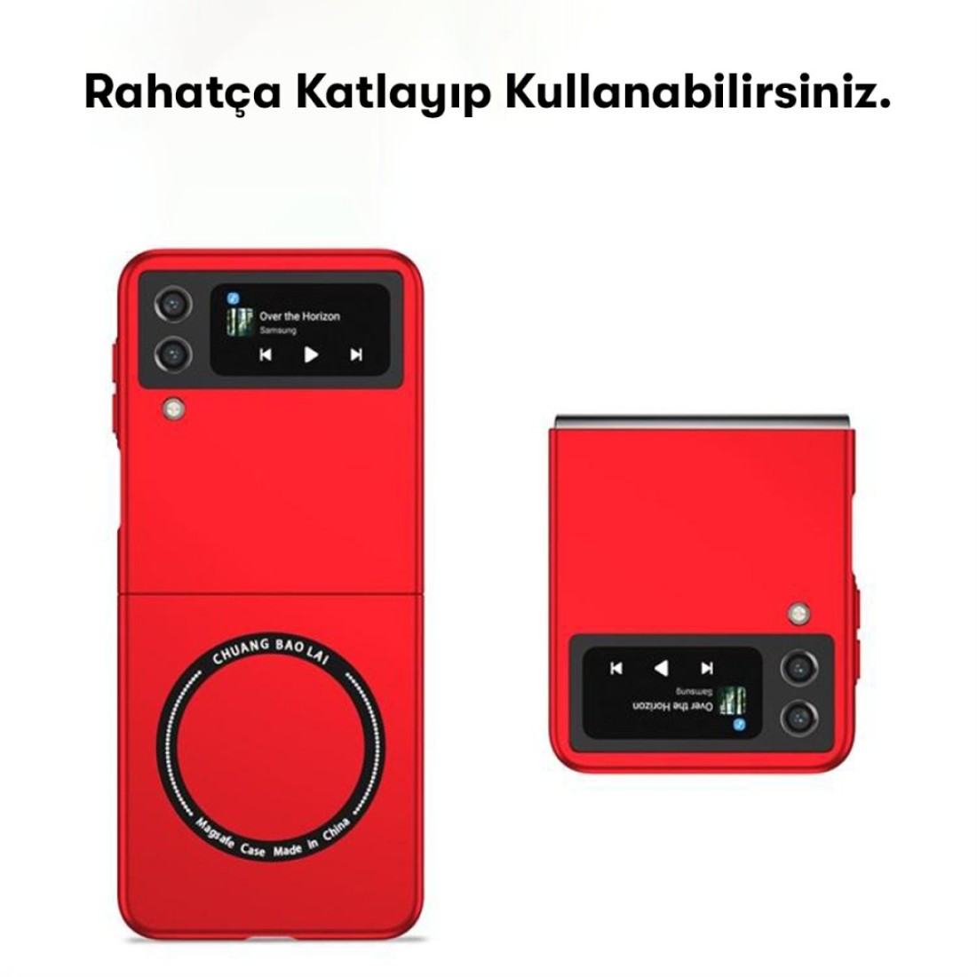 Samsung Galaxy Z Flip 3 Kılıf Mata Fold Kapak - Lacivert