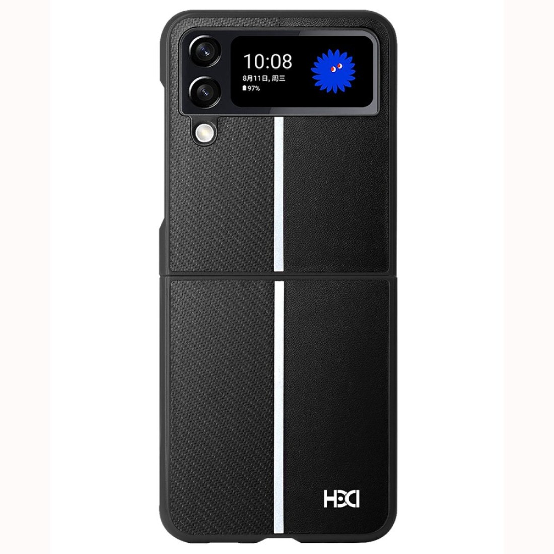 Samsung Galaxy Z Flip 4 Kılıf HBC-155 Lizbon Kapak - Siyah