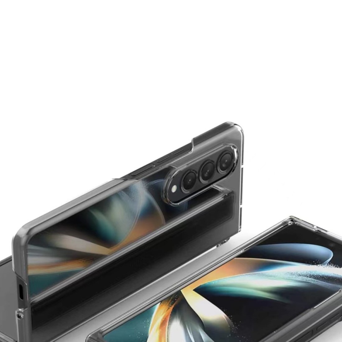 Samsung Galaxy Z Fold 4 Kılıf Fold TPU Silikon - Şeffaf