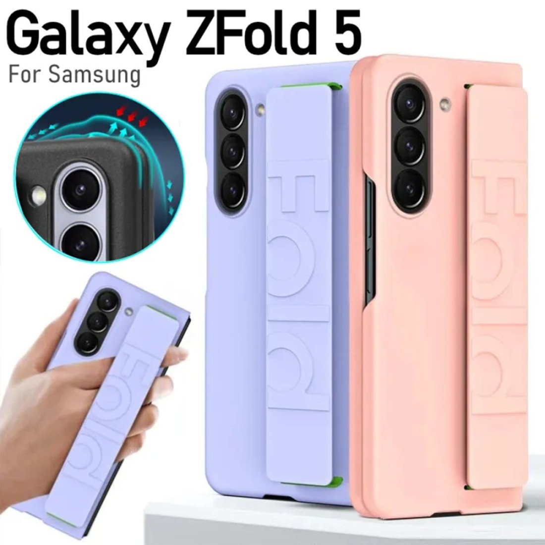 Samsung Galaxy Z Fold 5 Kılıf Data Fold Kapak - Siyah