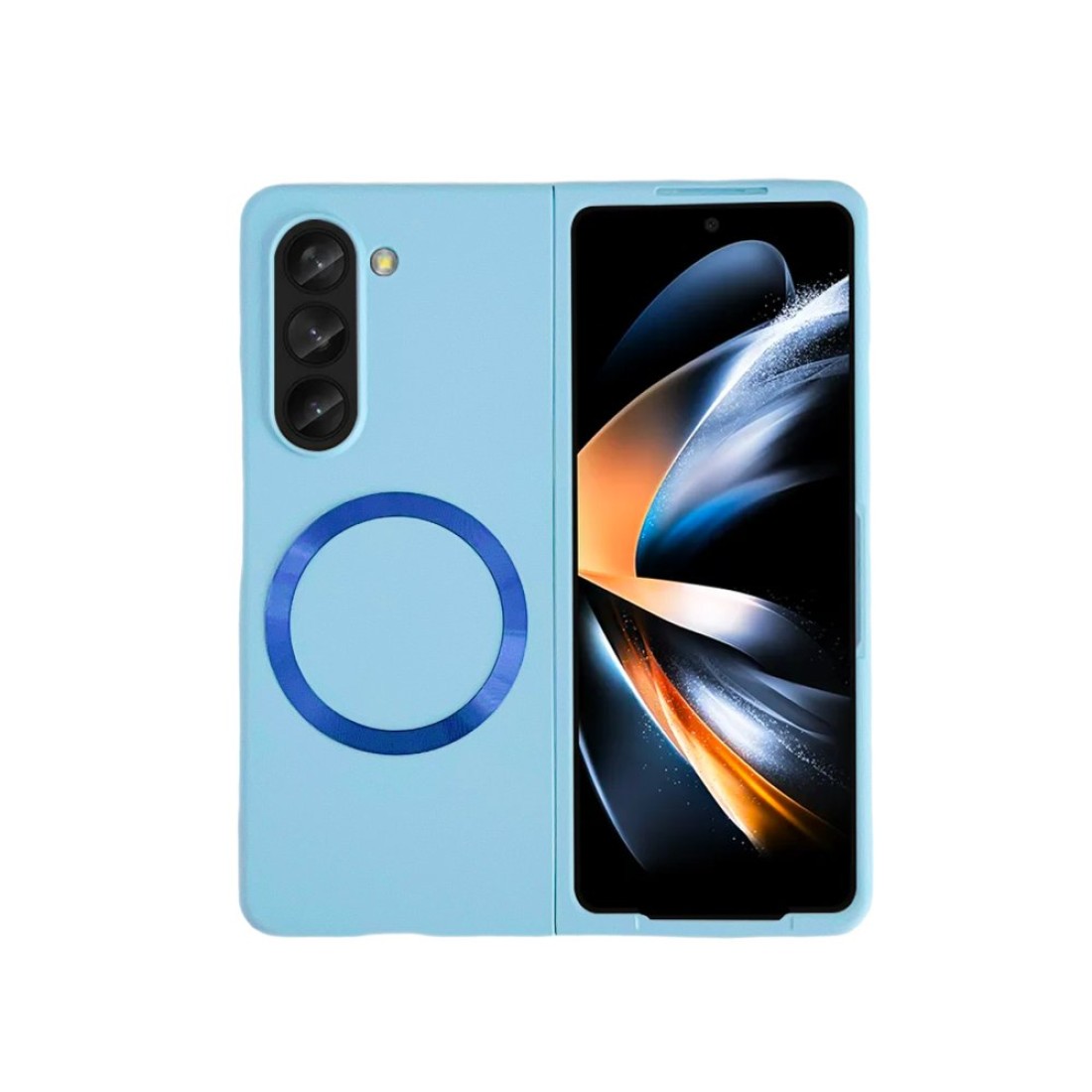 Samsung Galaxy Z Fold 5 Kılıf Mata Fold Kapak - Sierra Blue