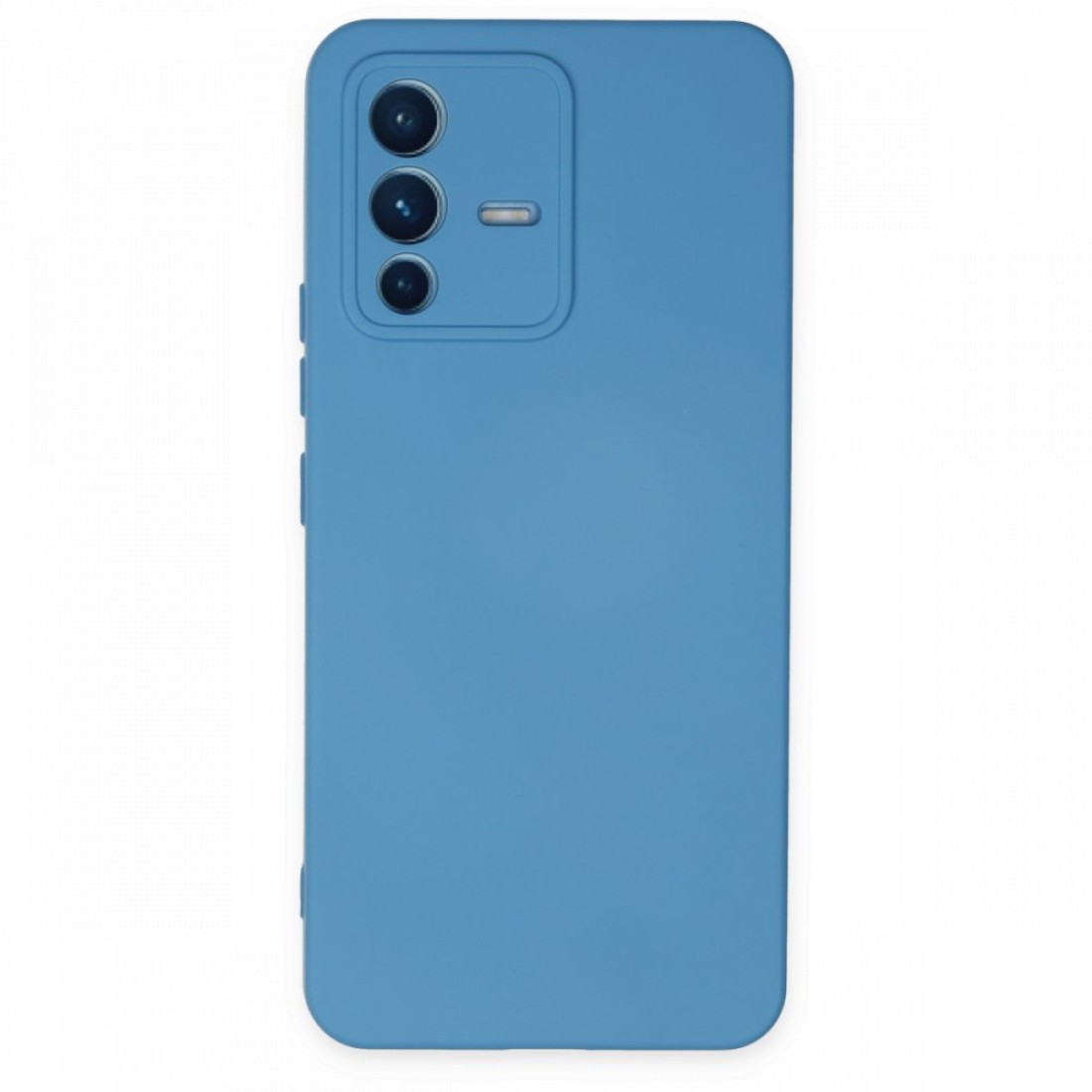 Vivo V23 5G Kılıf Nano içi Kadife  Silikon - Mavi