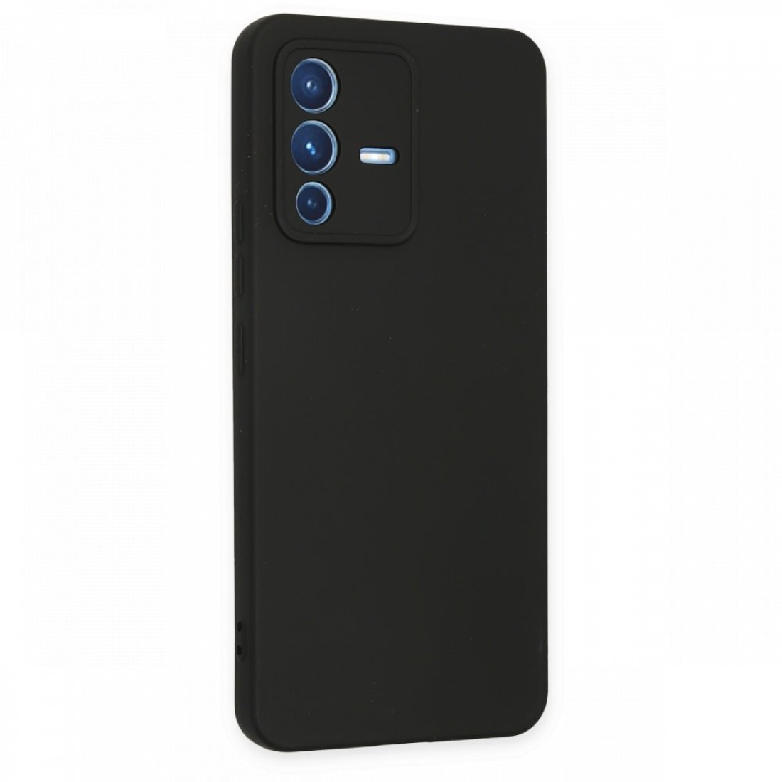 Vivo V23 5G Kılıf Nano içi Kadife  Silikon - Siyah