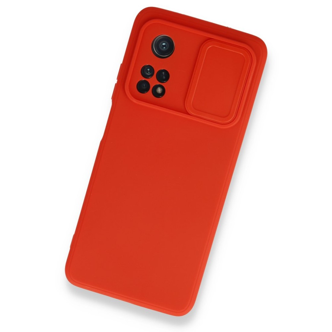 Xiaomi Mi 10T Kılıf Color Lens Silikon - Kırmızı