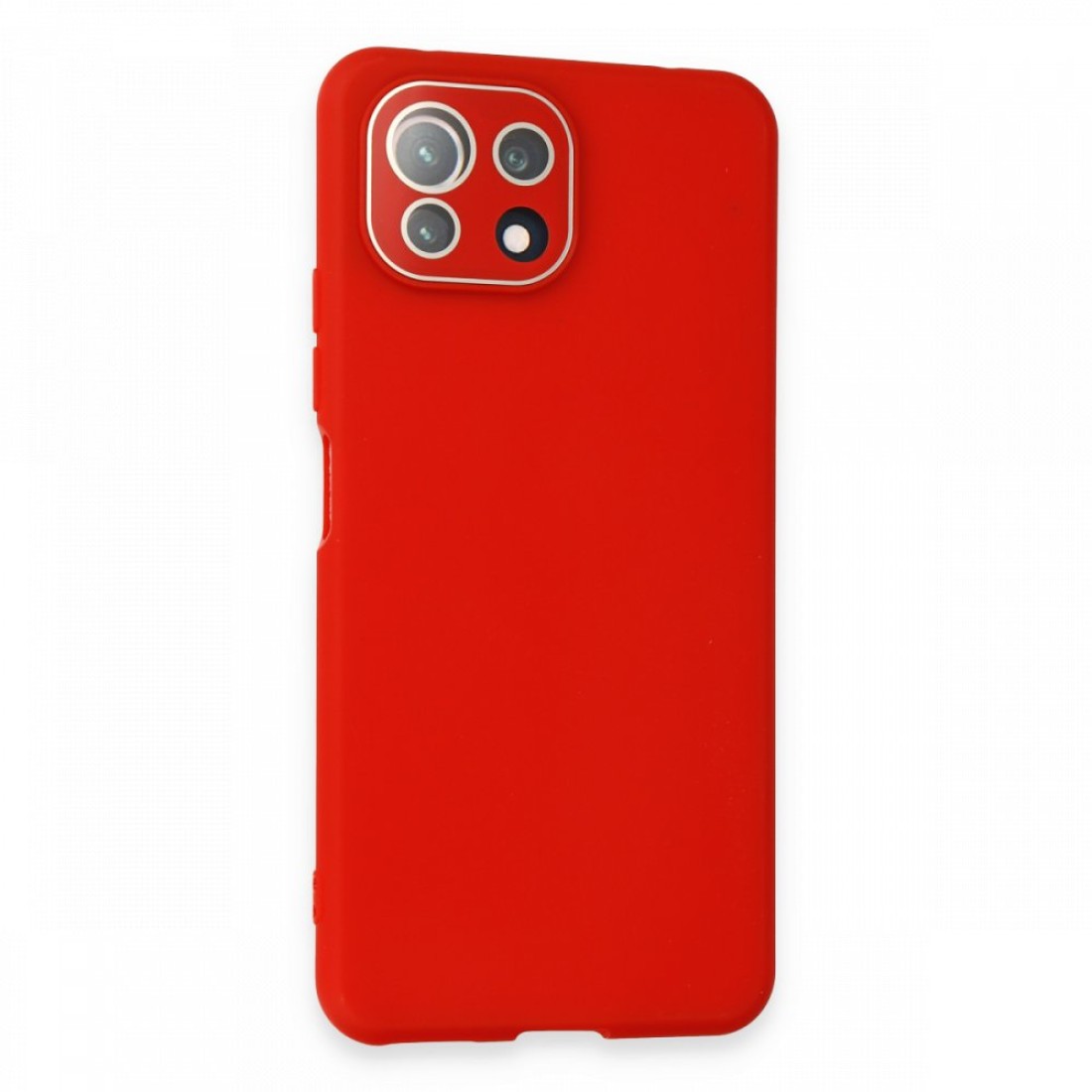 Xiaomi Mİ 11 Lite Kılıf Lansman Glass Kapak - Kırmızı