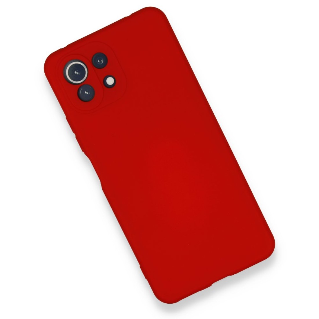 Xiaomi Mİ 11 Lite Kılıf Nano içi Kadife  Silikon - Kırmızı