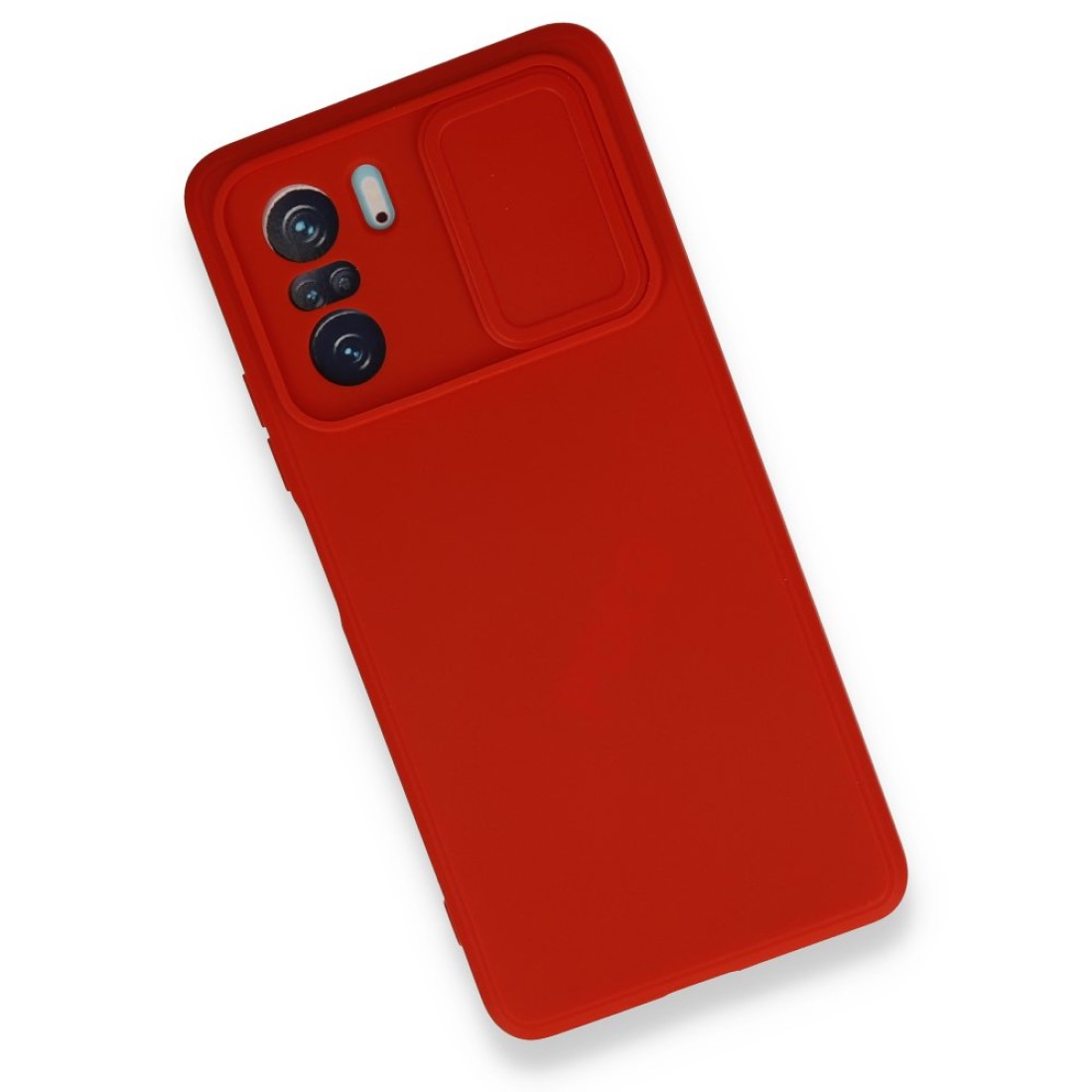 Xiaomi Mi 11i Kılıf Color Lens Silikon - Kırmızı