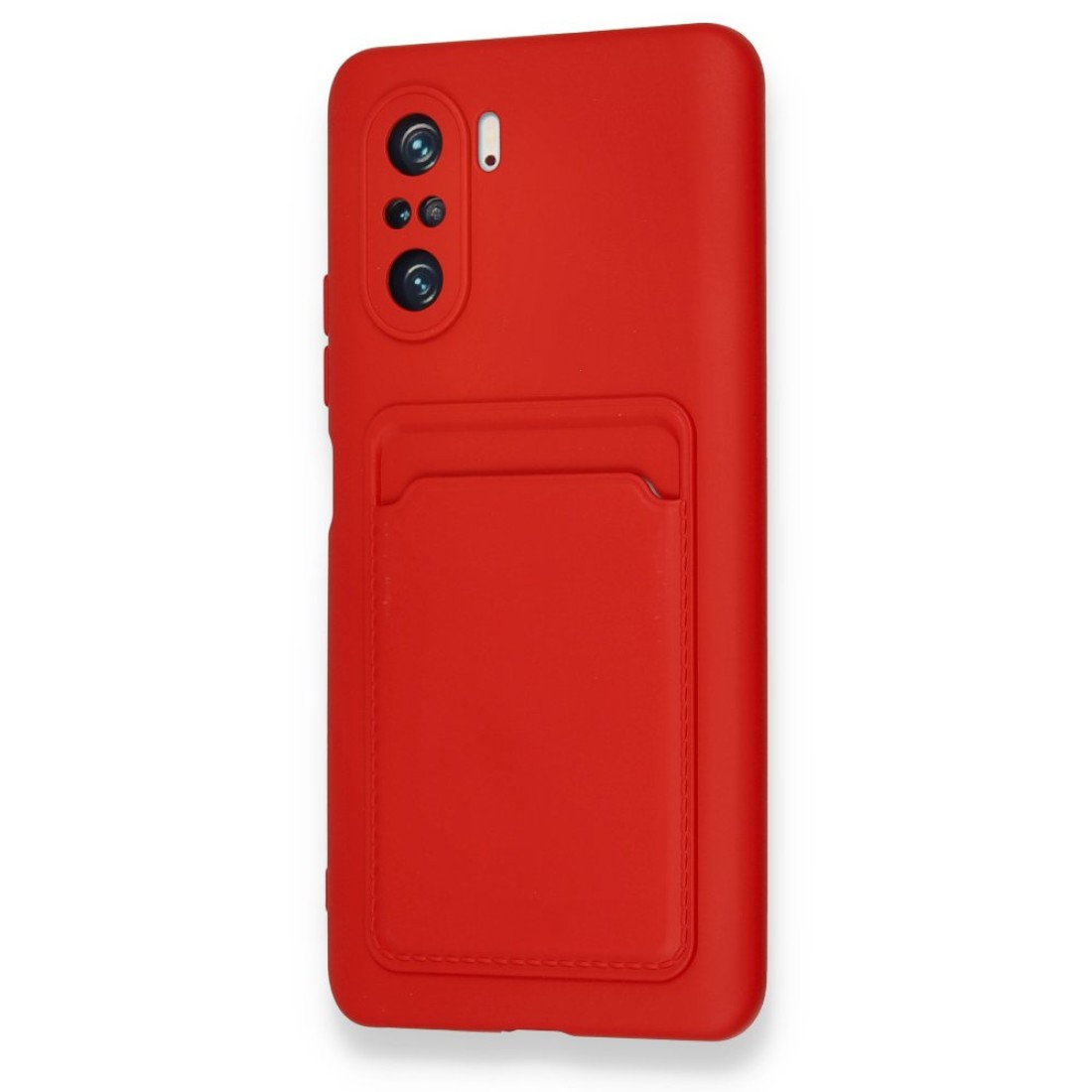 Xiaomi Mi 11i Kılıf Kelvin Kartvizitli Silikon - Kırmızı