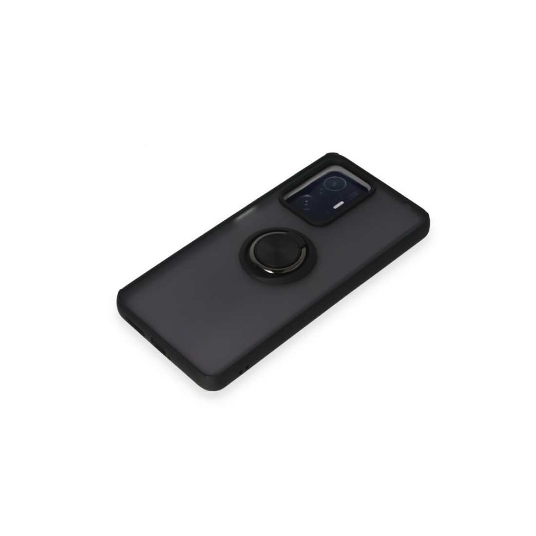 Xiaomi Mi 11T Kılıf Montreal Yüzüklü Silikon Kapak - Siyah