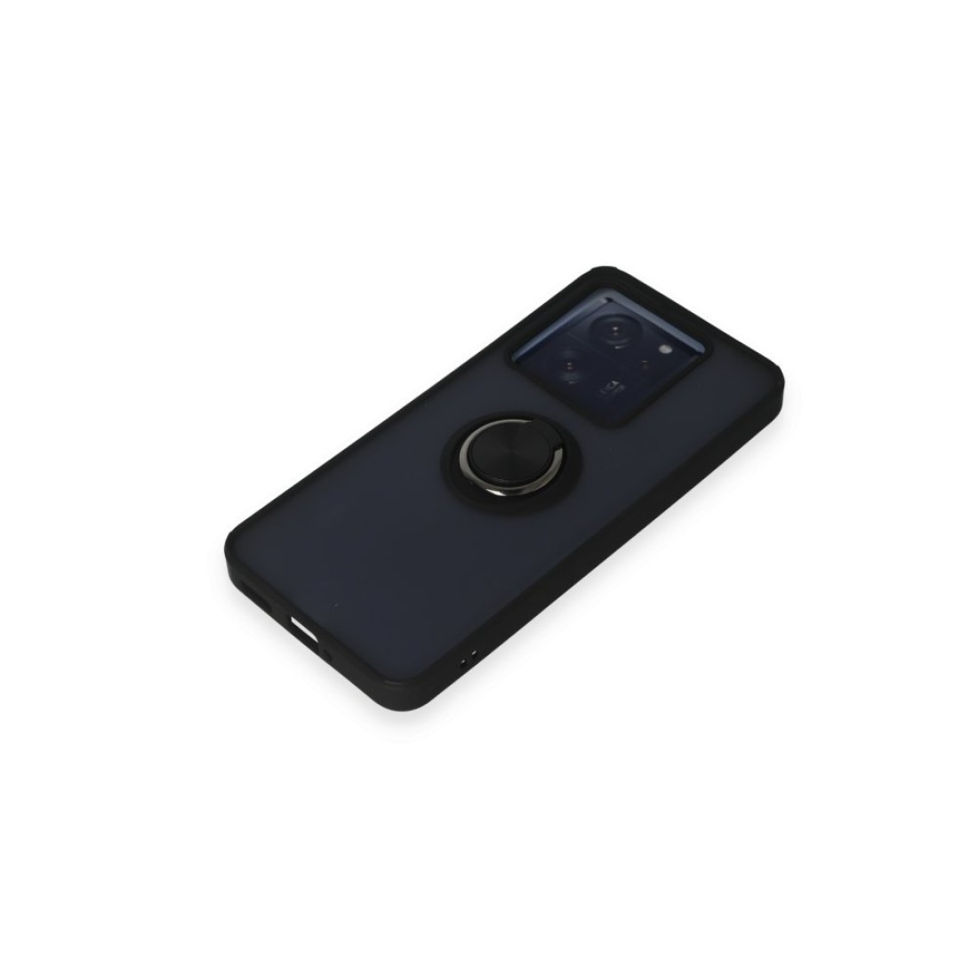 Xiaomi Mi 13T Kılıf Montreal Yüzüklü Silikon Kapak - Siyah