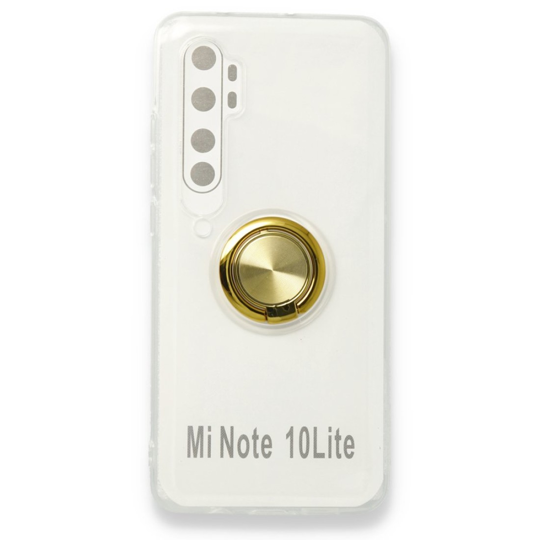 Xiaomi Mi Note 10 Lite Kılıf Gros Yüzüklü Silikon - Gold
