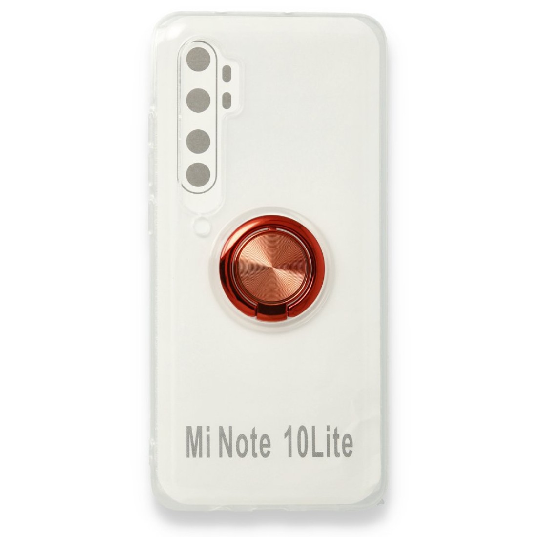 Xiaomi Mi Note 10 Lite Kılıf Gros Yüzüklü Silikon - Kırmızı