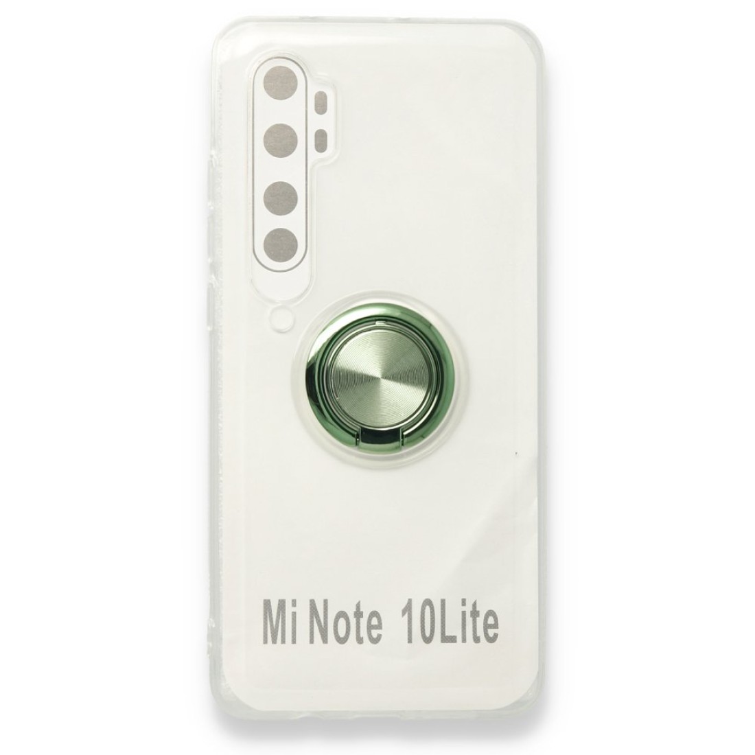 Xiaomi Mi Note 10 Lite Kılıf Gros Yüzüklü Silikon - Yeşil
