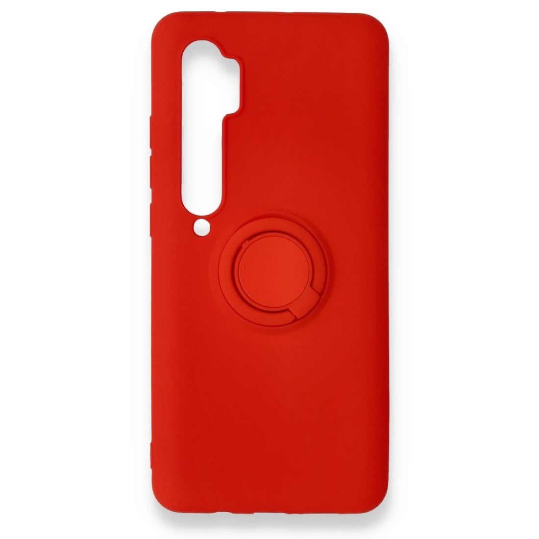 Xiaomi Mi Note 10 Lite Kılıf Viktor Yüzüklü Silikon - Kırmızı