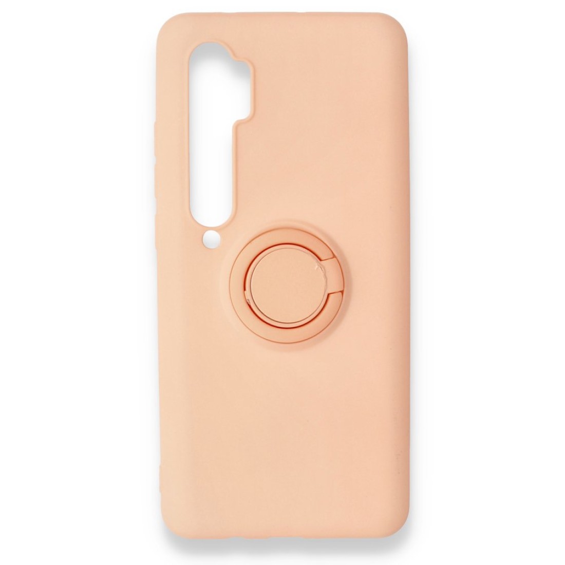 Xiaomi Mi Note 10 Lite Kılıf Viktor Yüzüklü Silikon - Pudra