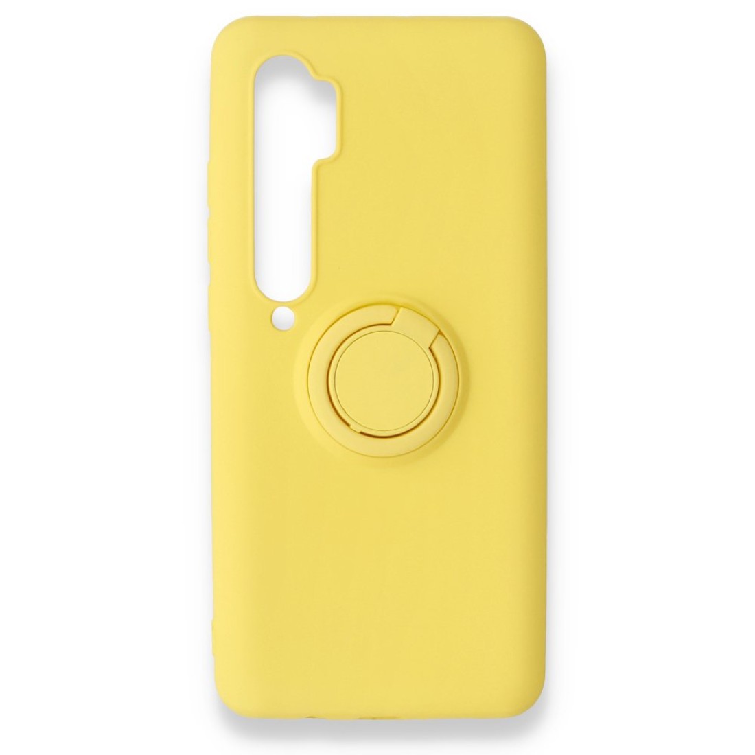 Xiaomi Mi Note 10 Lite Kılıf Viktor Yüzüklü Silikon - Sarı
