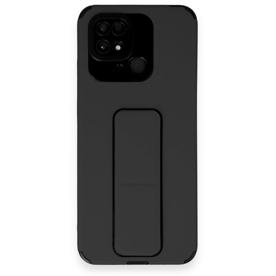 Xiaomi Poco C40 Kılıf Mega Standlı Silikon - Siyah