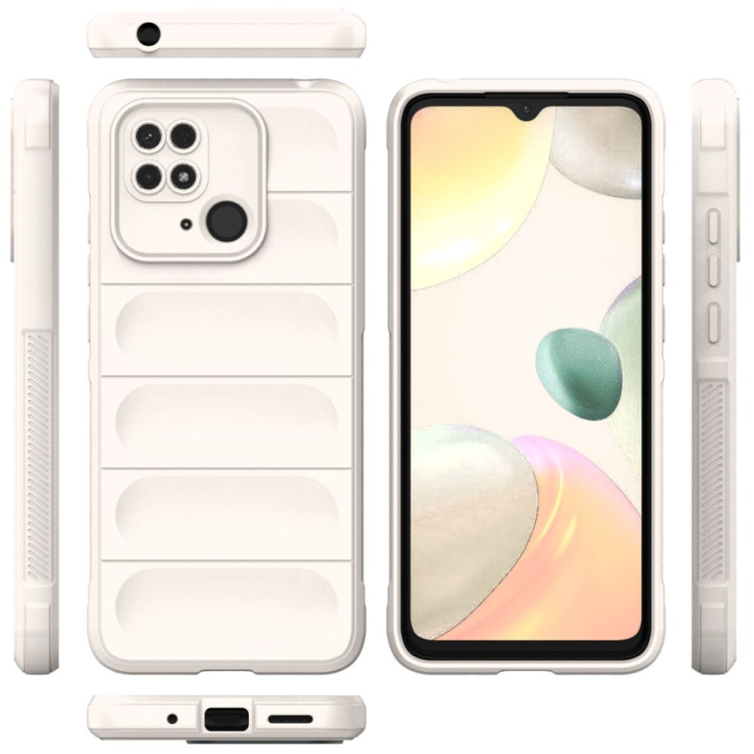 Xiaomi Poco C40 Kılıf Optimum Silikon - Krem