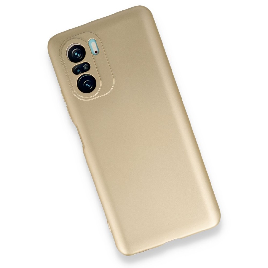 Xiaomi Poco F3 Kılıf Premium Rubber Silikon - Gold