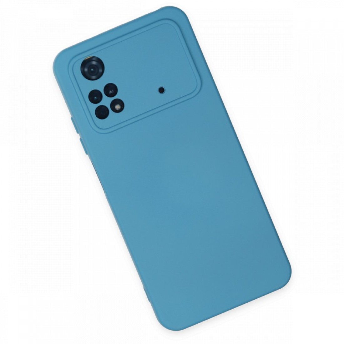 Xiaomi Poco M4 Pro 4G Kılıf Nano içi Kadife  Silikon - Mavi