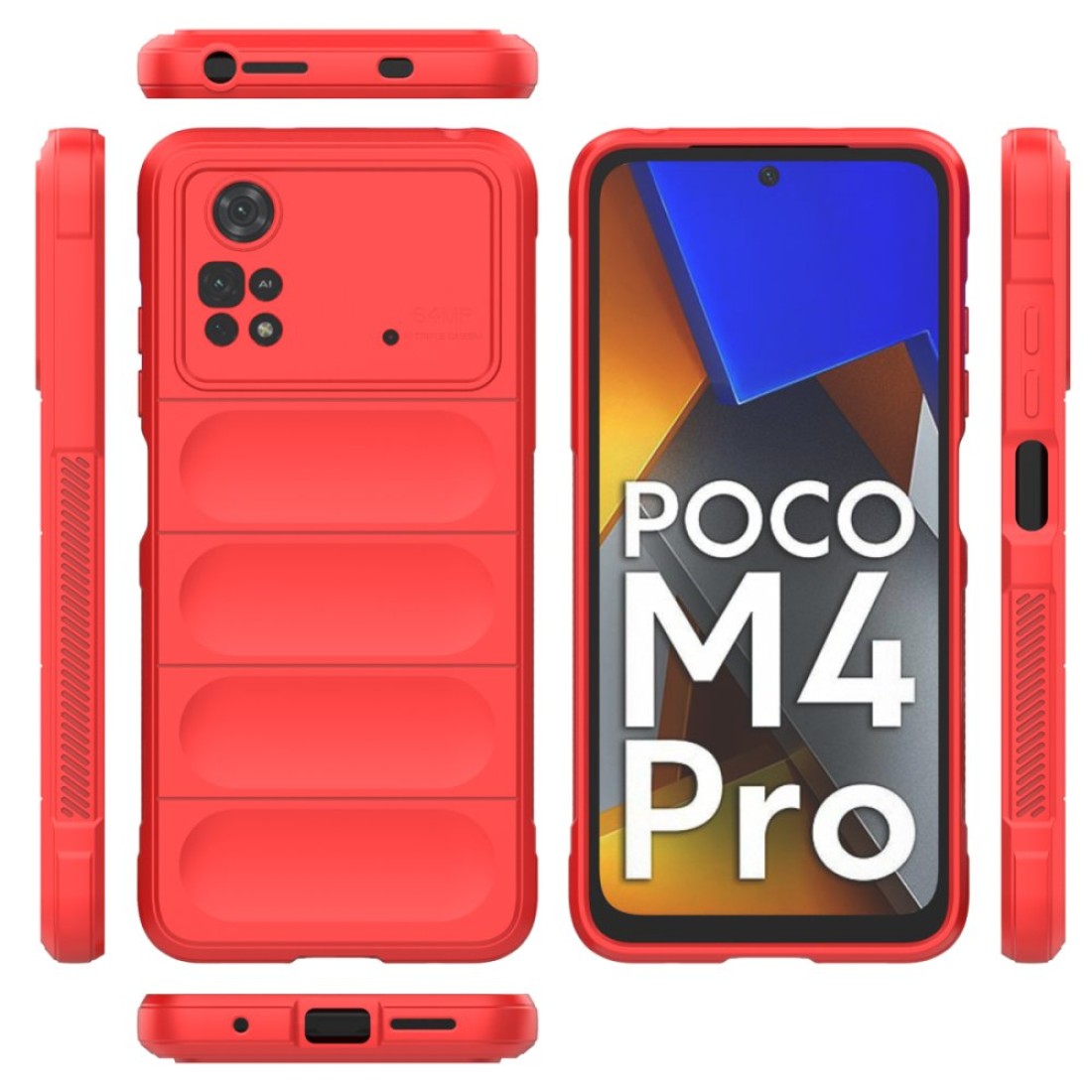 Xiaomi Poco M4 Pro 4G Kılıf Optimum Silikon - Kırmızı