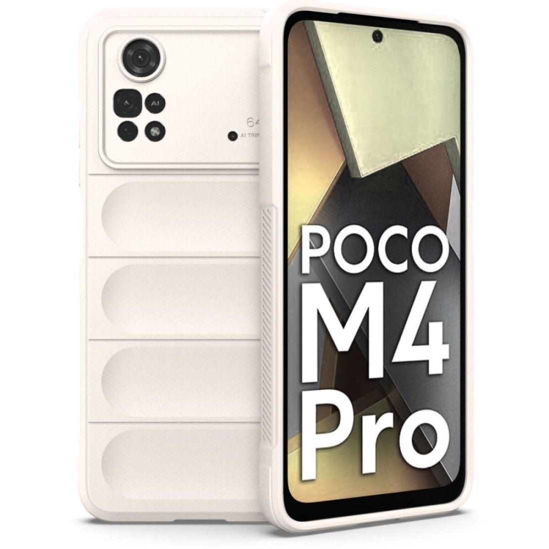 Xiaomi Poco M4 Pro 4G Kılıf Optimum Silikon - Krem