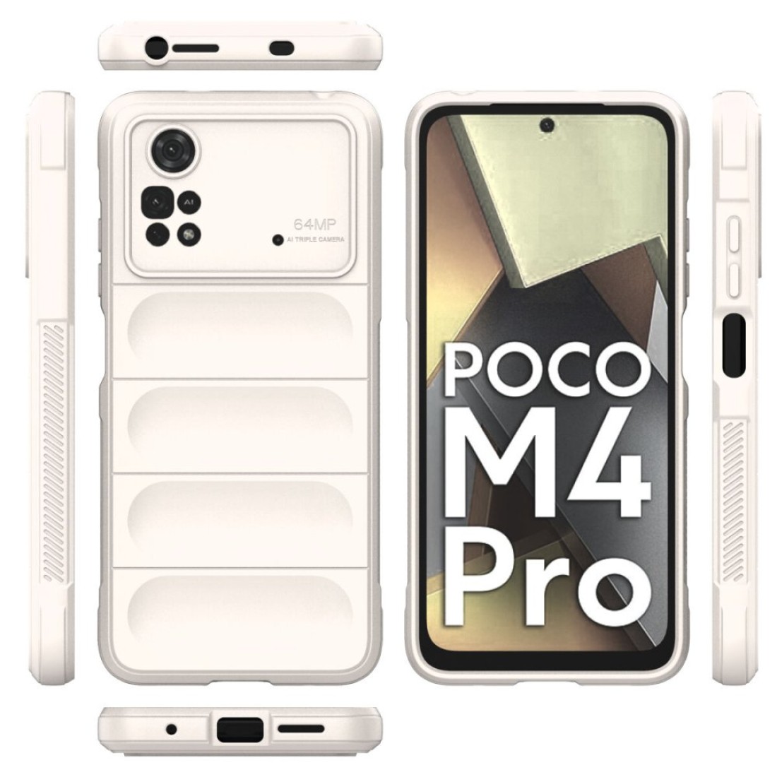 Xiaomi Poco M4 Pro 4G Kılıf Optimum Silikon - Krem