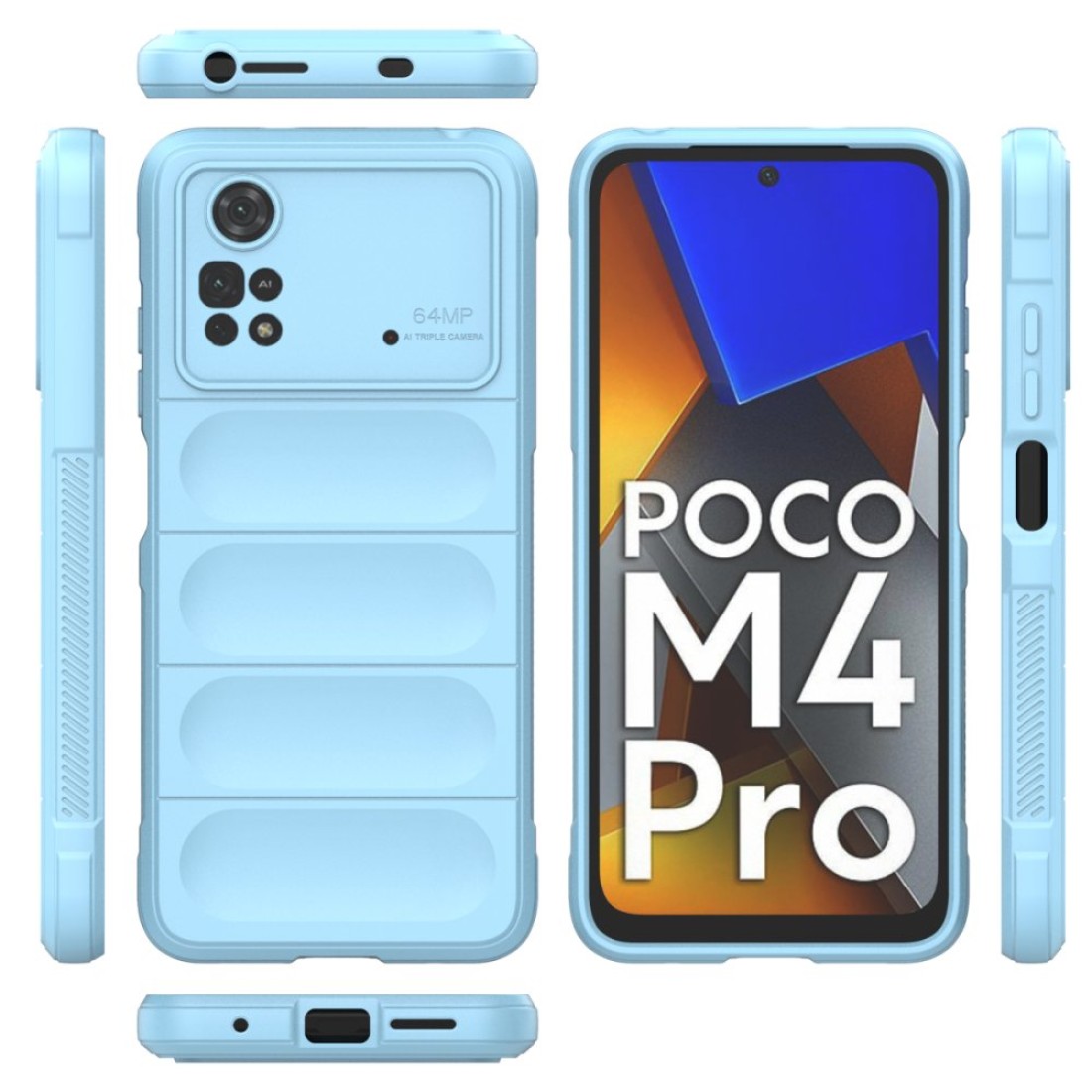 Xiaomi Poco M4 Pro 4G Kılıf Optimum Silikon - Sky Blue