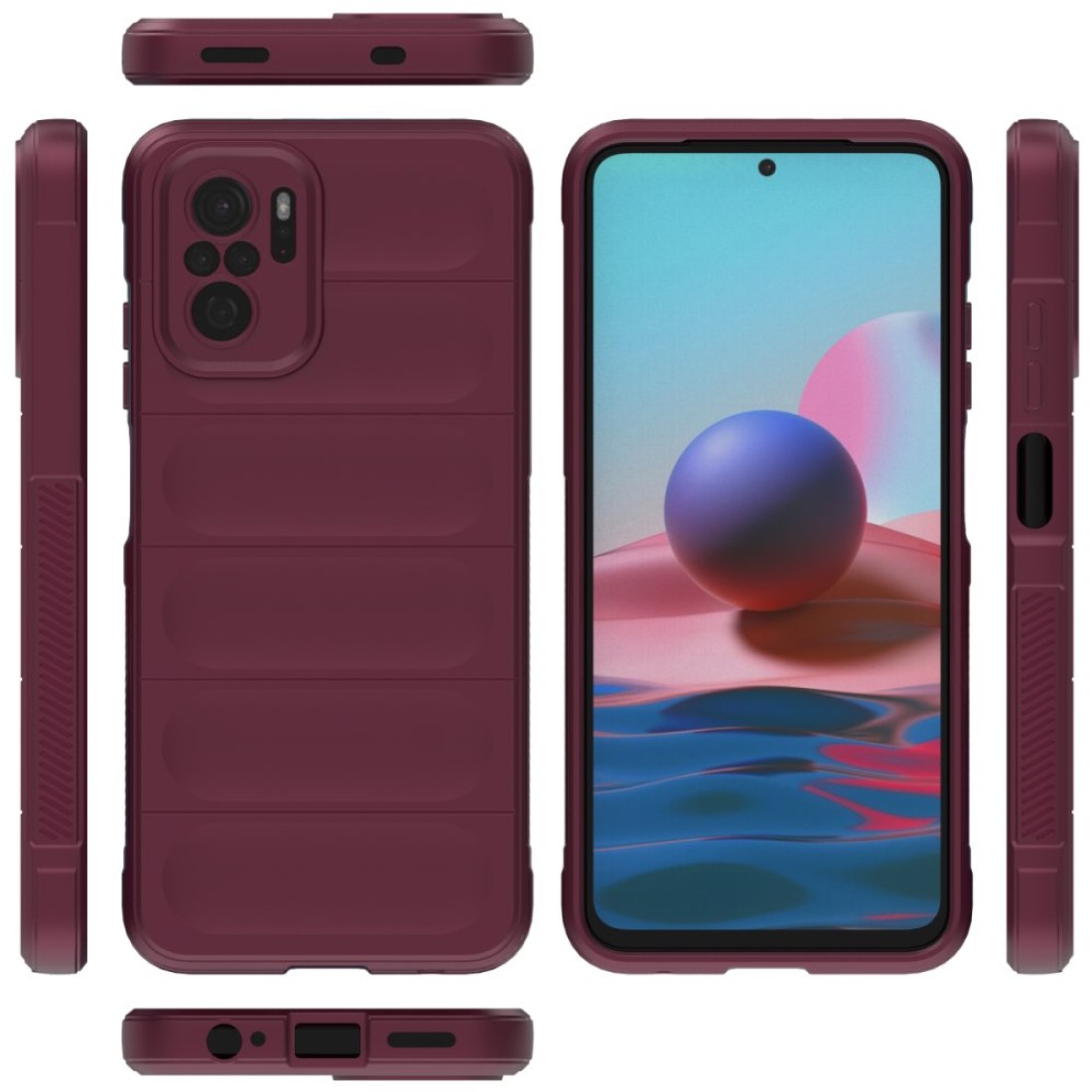 Xiaomi Poco M5s Kılıf Optimum Silikon - Bordo