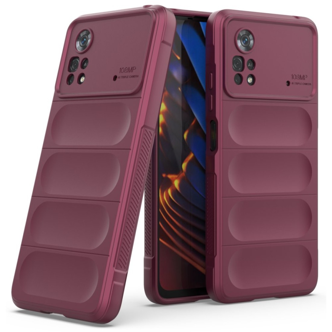 Xiaomi Poco X4 Pro 5G Kılıf Optimum Silikon - Bordo