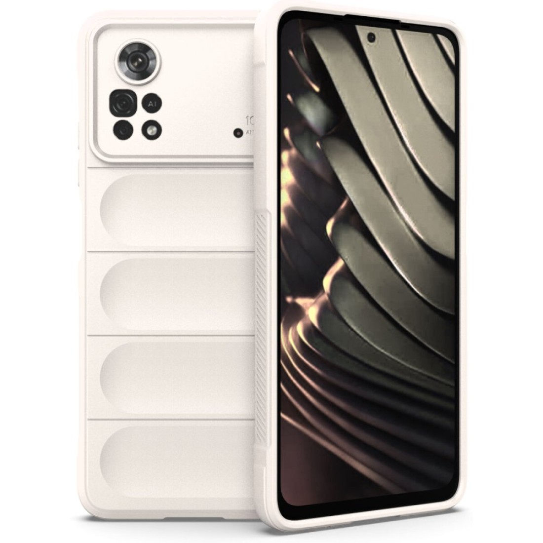 Xiaomi Poco X4 Pro 5G Kılıf Optimum Silikon - Krem