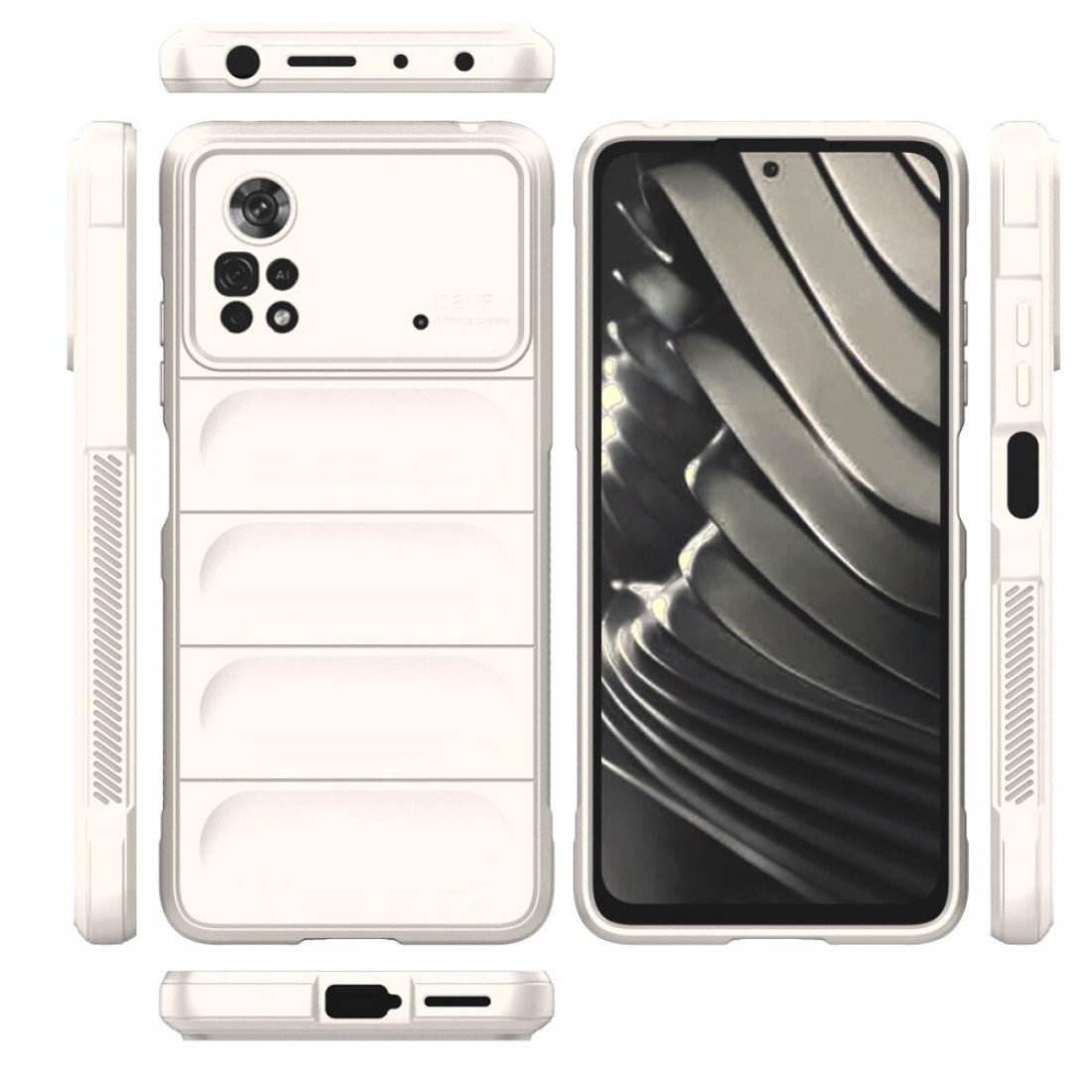 Xiaomi Poco X4 Pro 5G Kılıf Optimum Silikon - Krem