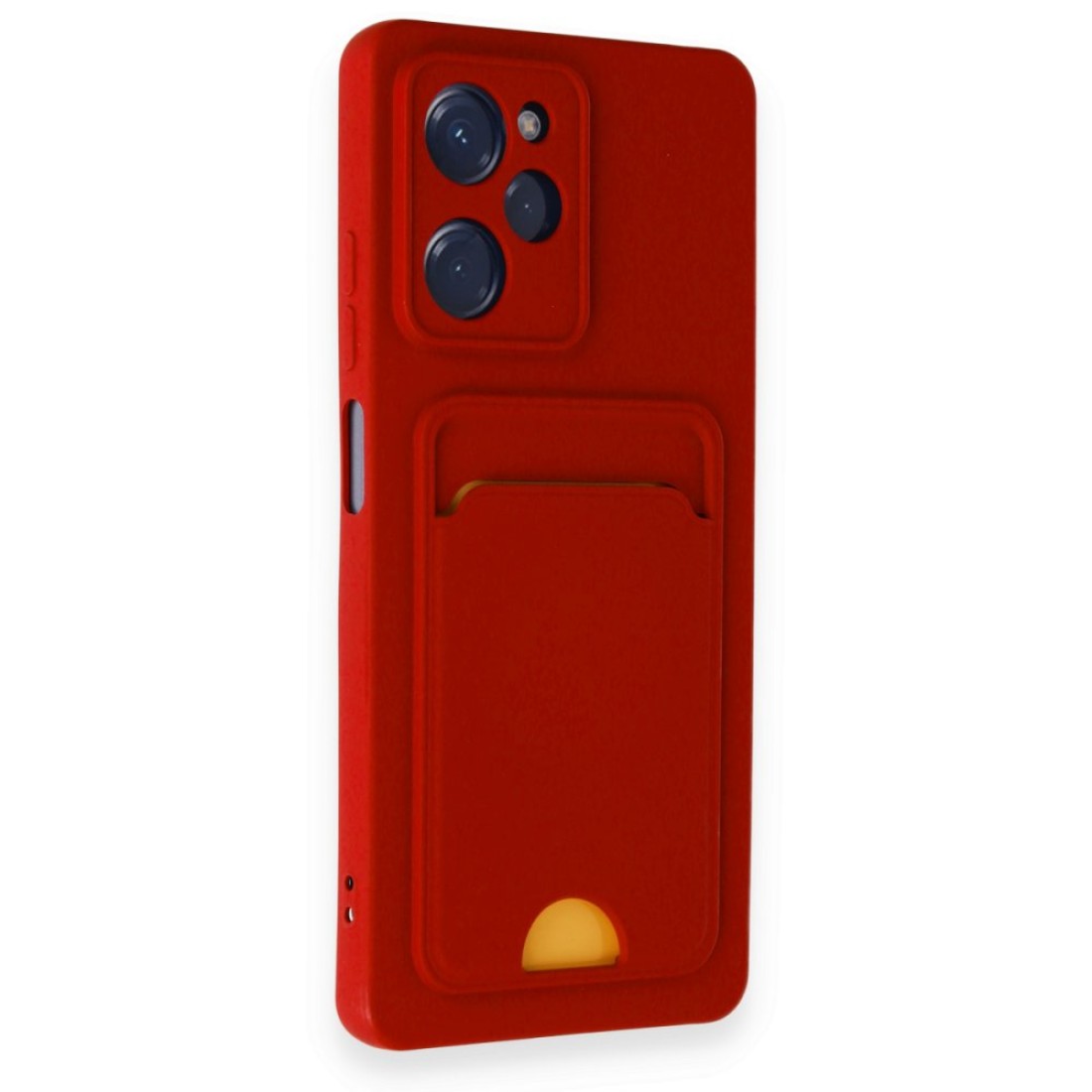 Xiaomi Poco X5 Pro 5G Kılıf Kelvin Kartvizitli Silikon - Kırmızı