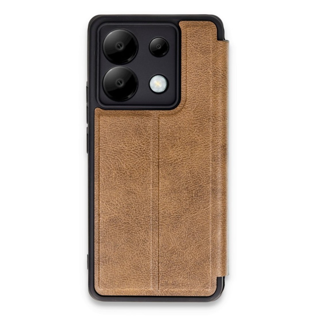 Xiaomi Poco X6 Kılıf Flip Cover - Taba