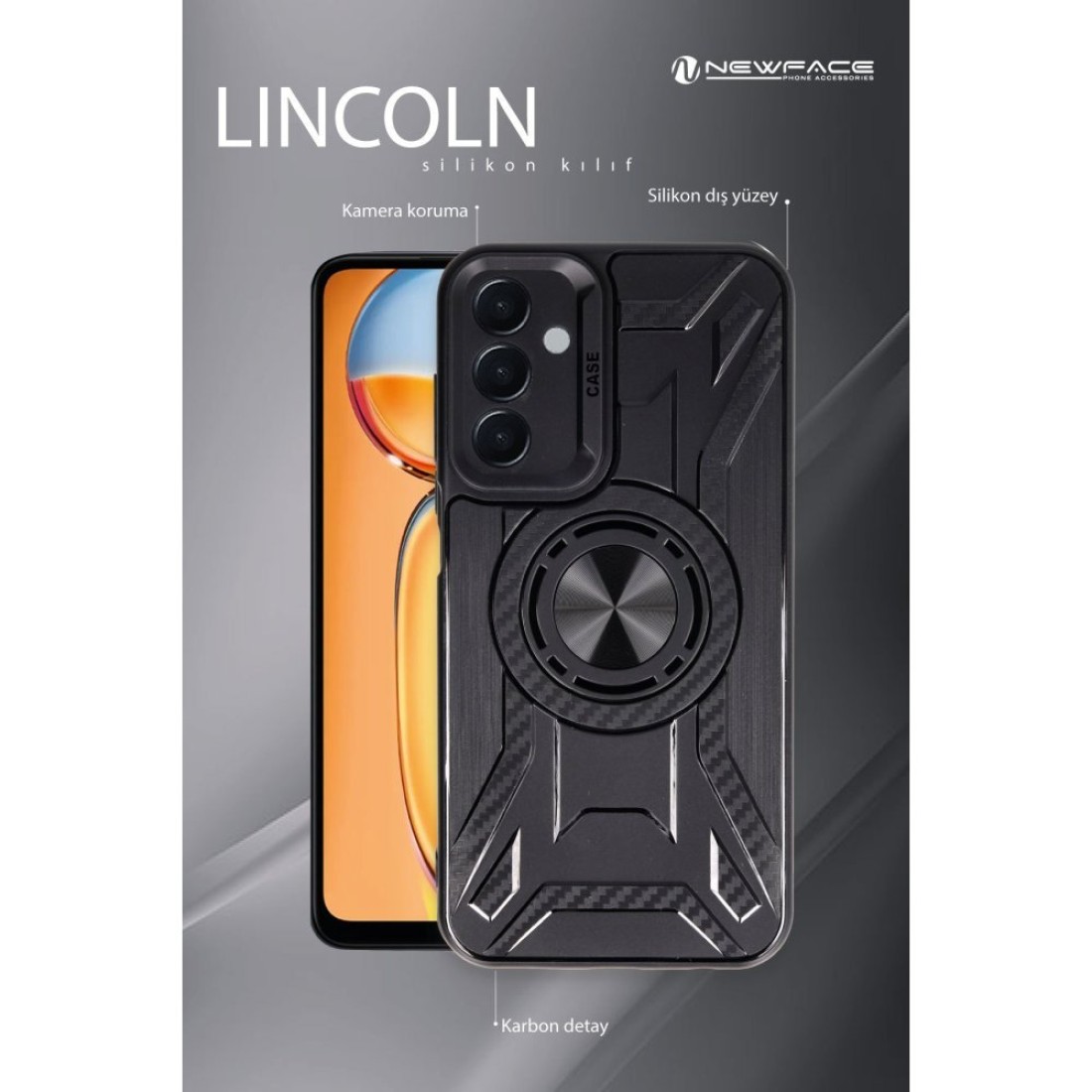 Xiaomi Poco X6 Kılıf Lincoln Silikon - Siyah