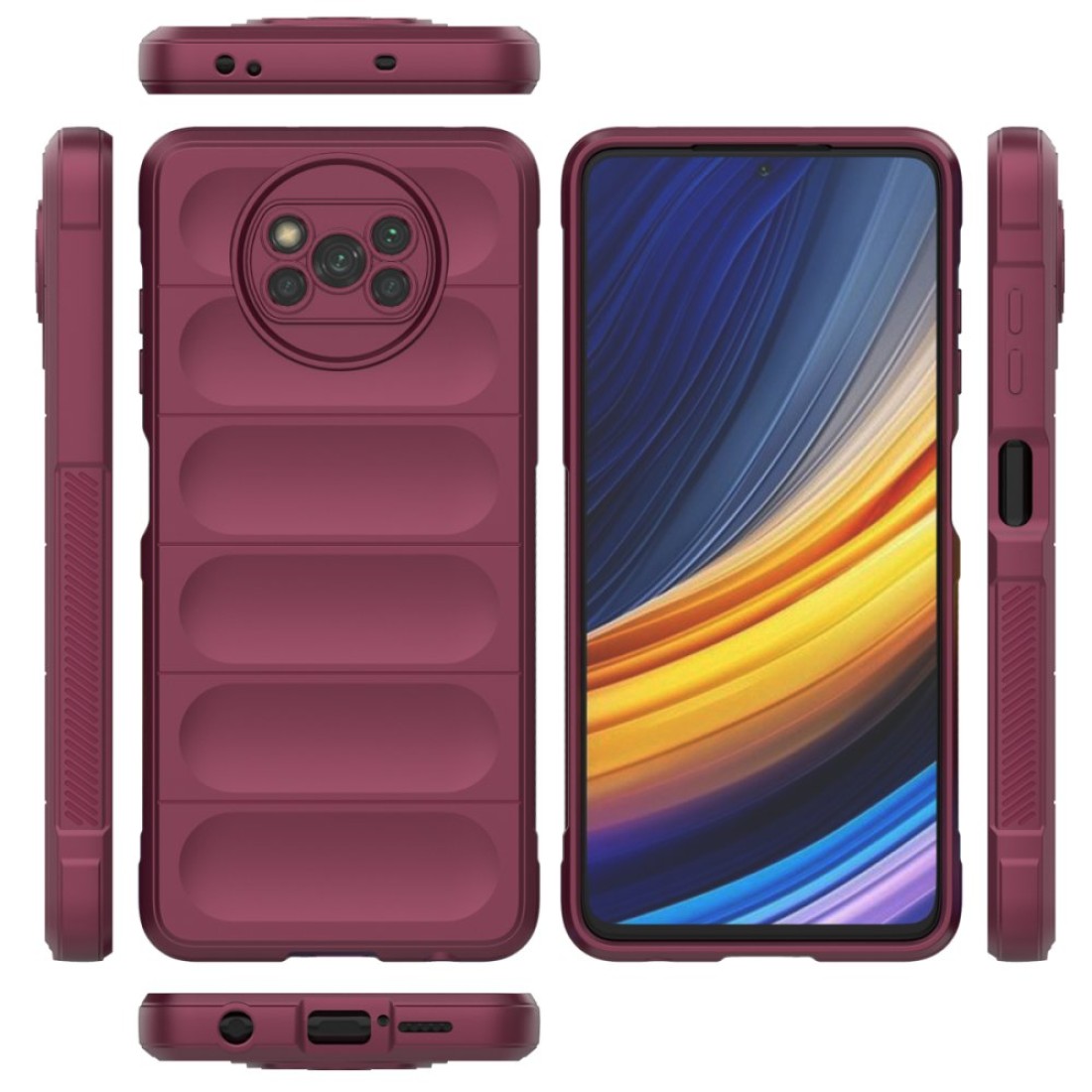 Xiaomi Pocophone X3 Kılıf Optimum Silikon - Bordo