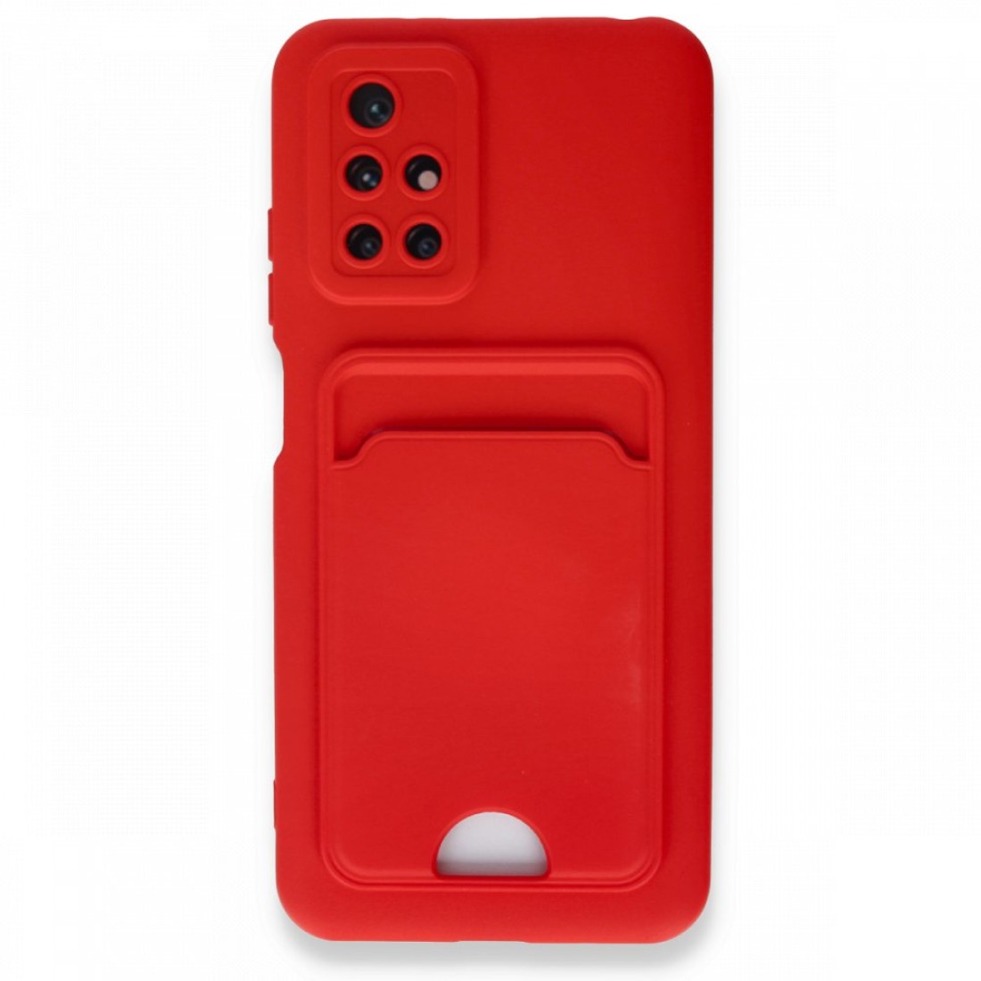 Xiaomi Redmi 10 Kılıf Kelvin Kartvizitli Silikon - Kırmızı