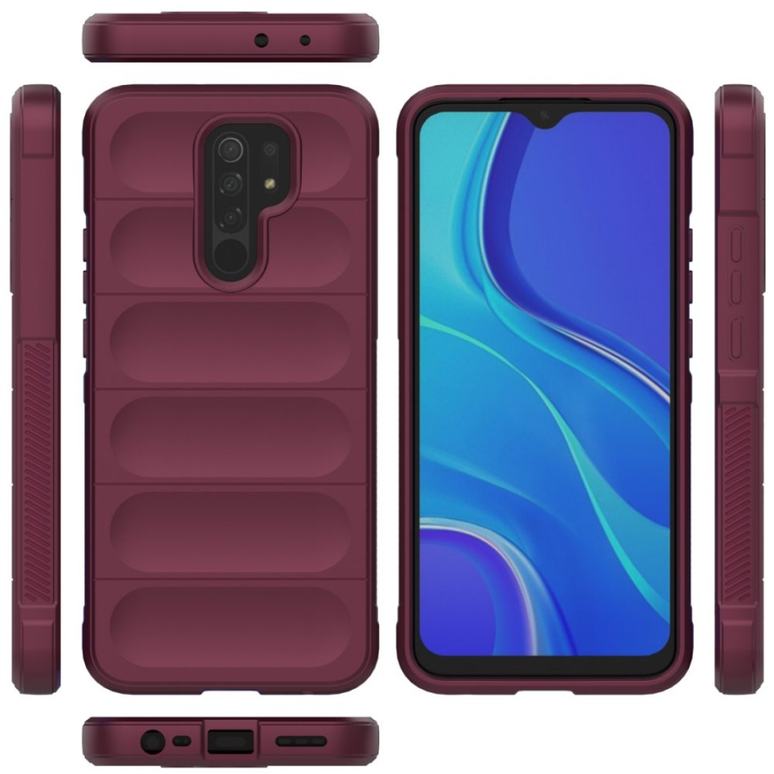 Xiaomi Redmi 9 Kılıf Optimum Silikon - Bordo