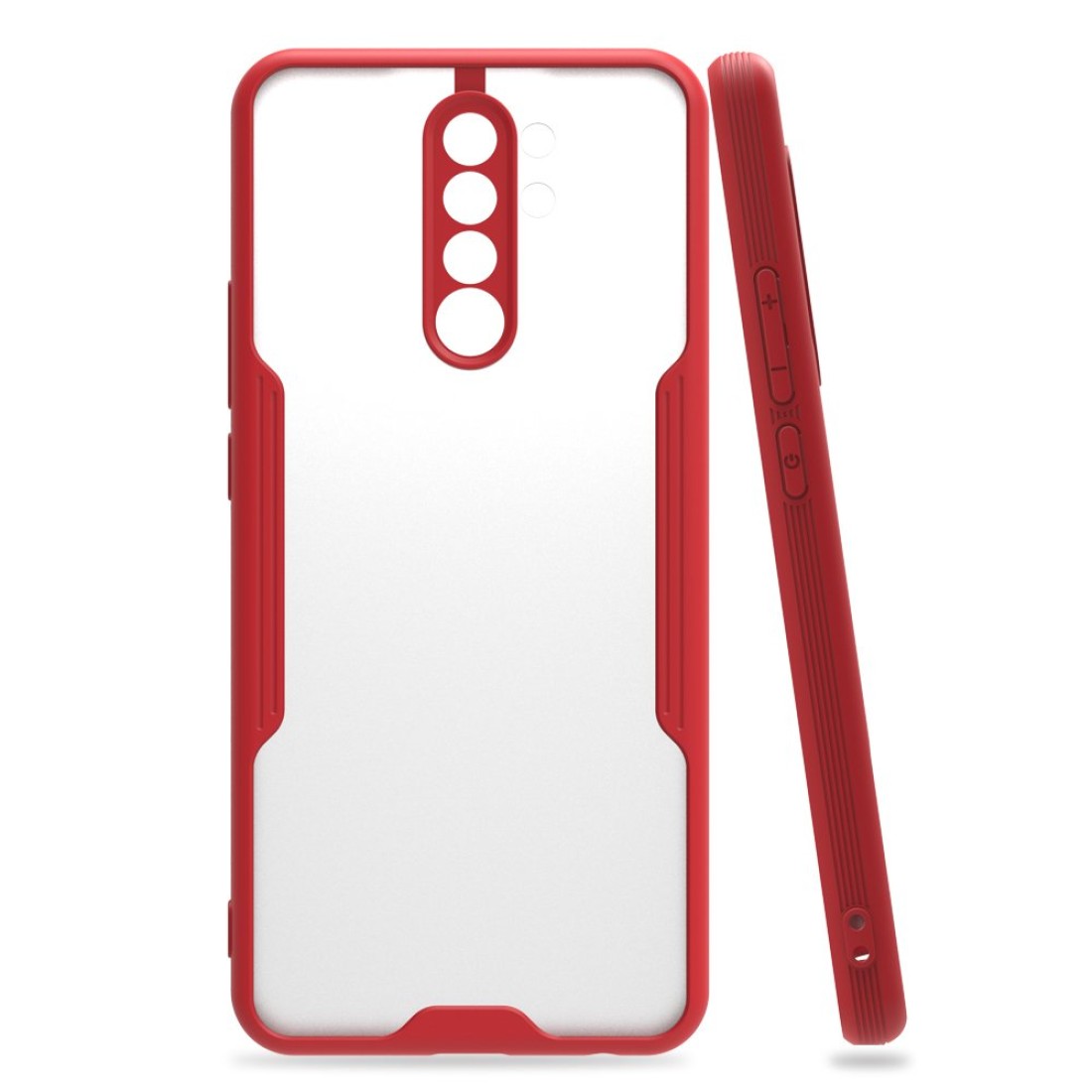 Xiaomi Redmi 9 Kılıf Platin Silikon - Kırmızı