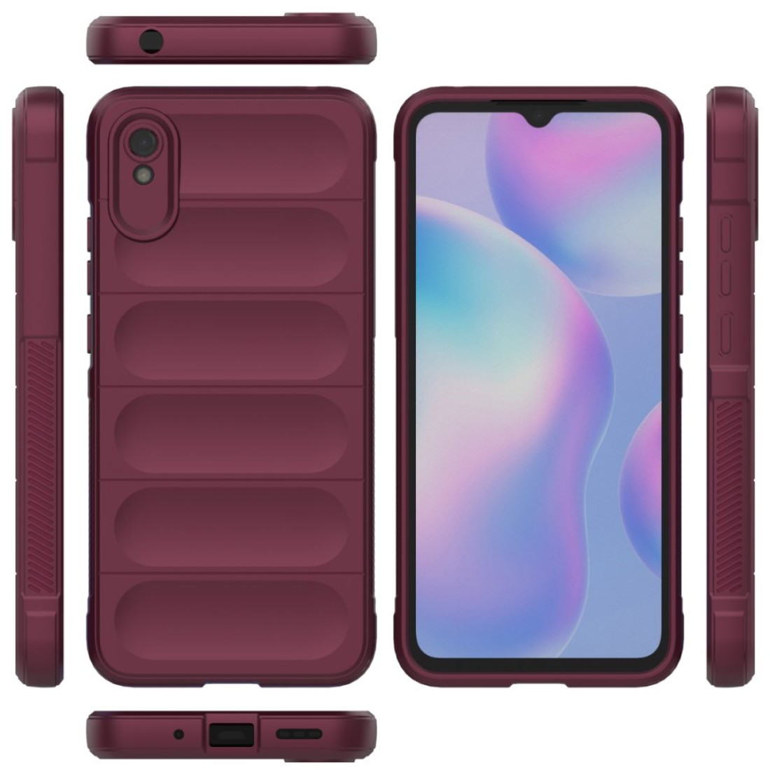 Xiaomi Redmi 9A Kılıf Optimum Silikon - Bordo