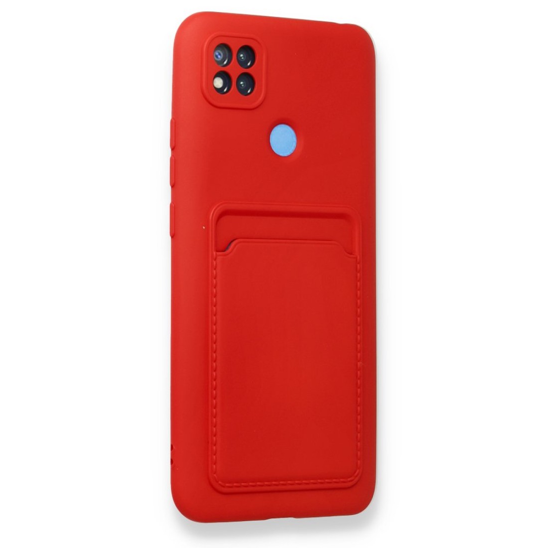 Xiaomi Redmi 9C Kılıf Kelvin Kartvizitli Silikon - Kırmızı