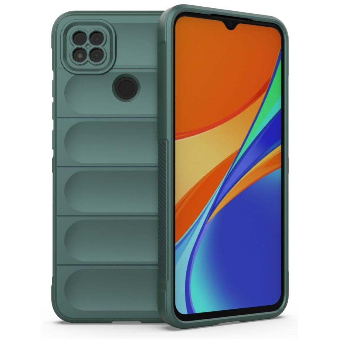 Xiaomi Redmi 9C Kılıf Optimum Silikon - Koyu Yeşil